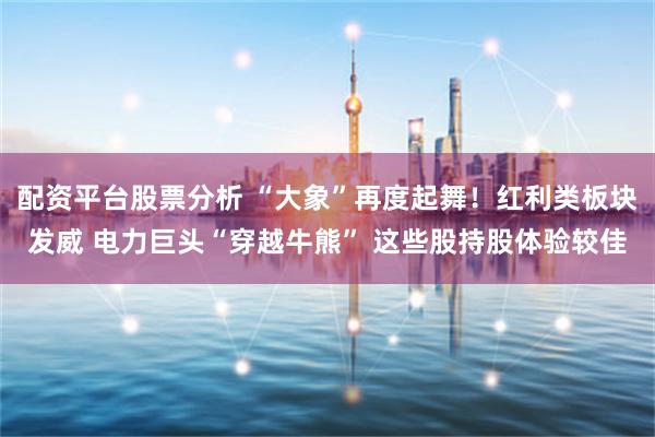配资平台股票分析 “大象”再度起舞！红利类板块发威 电力巨头“穿越牛熊” 这些股持股体验较佳