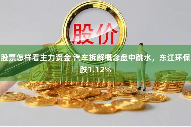 股票怎样看主力资金 汽车拆解概念盘中跳水，东江环保跌1.12%