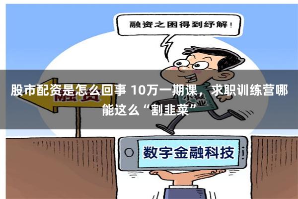 股市配资是怎么回事 10万一期课，求职训练营哪能这么“割韭菜”